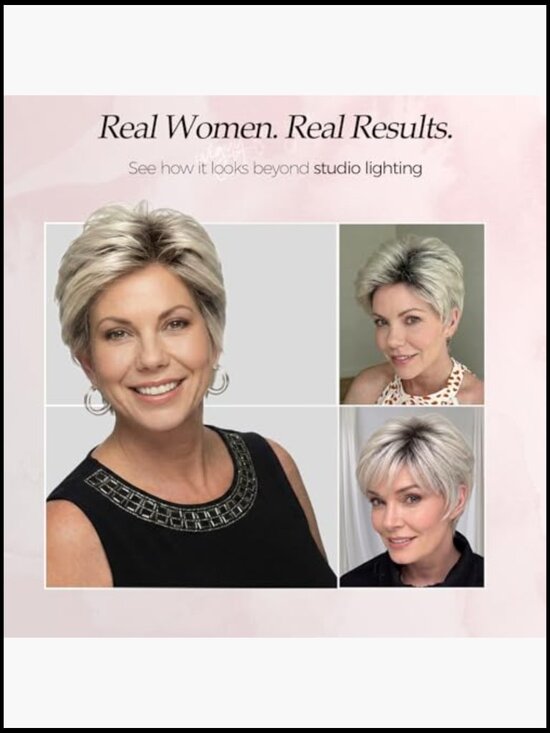 Short Curly Pixie Cut Wig with Bangs, Heat Resistant Synthetic Hair Daily Wear main image 6
